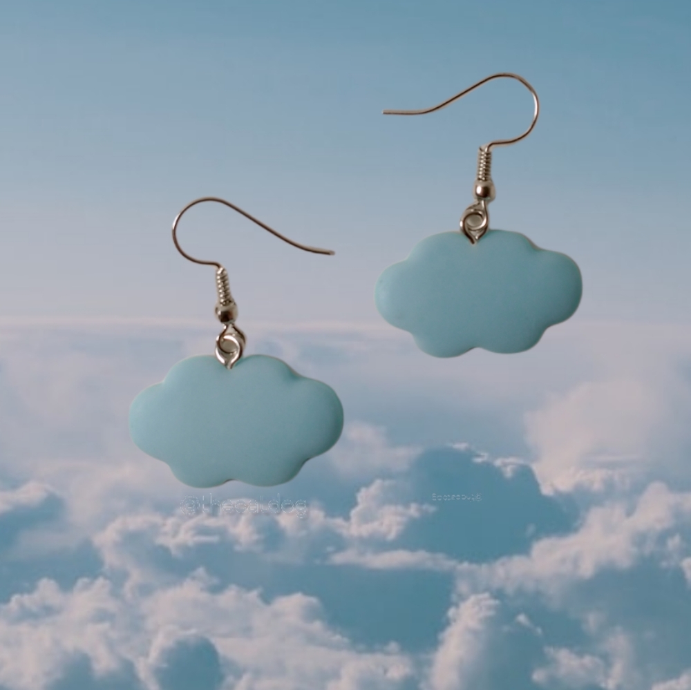 Sky Blue Cloud Earrings